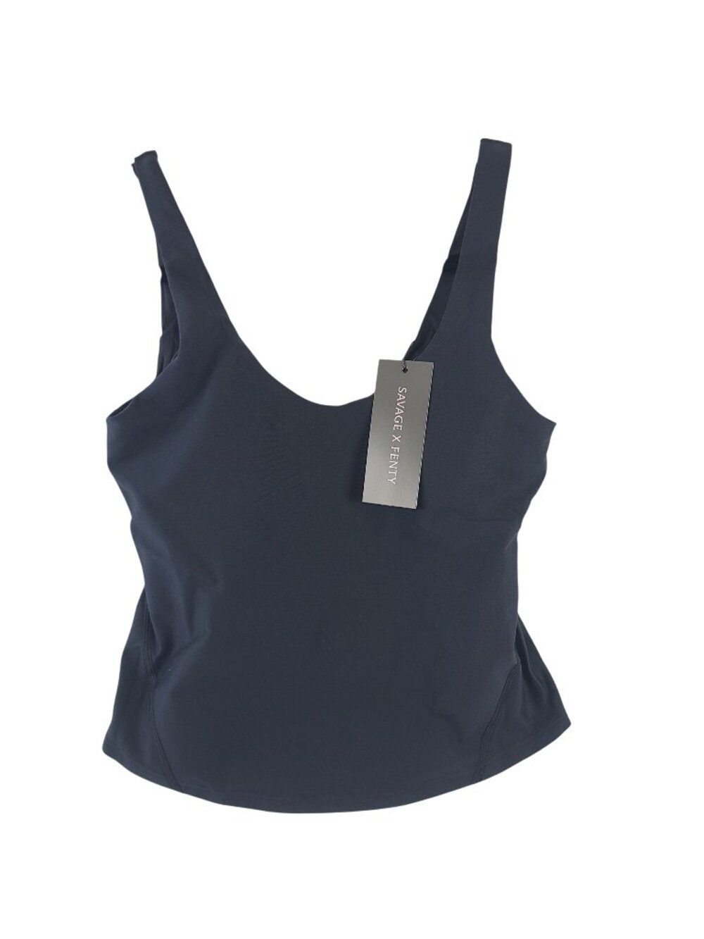 NEW Savage X Fenty Supple Flex Shelf Bra Sport Tank Black Caviar Sz XS